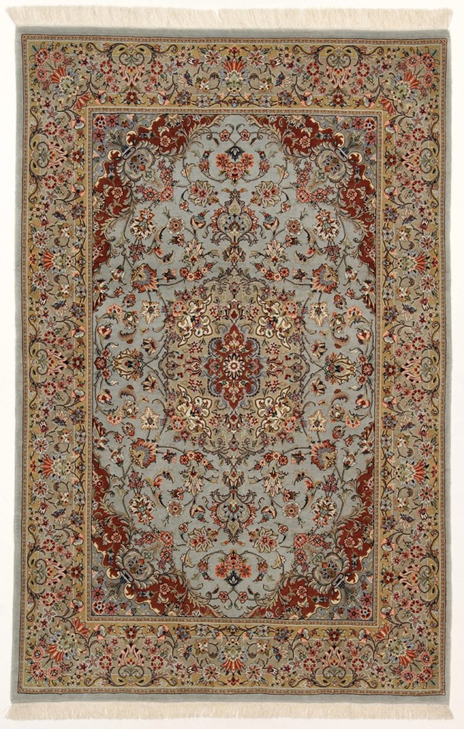 Isfahan Tappeto 170 x 110 (Iran) Annodato A Mano