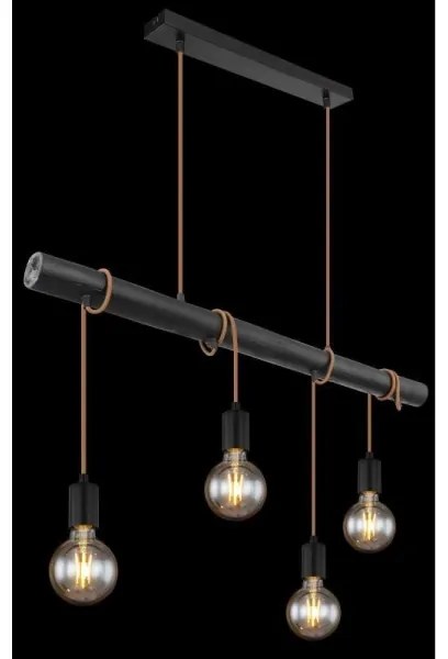 Globo 15459-4H - Lampadario a sospensione con filo LEO 4xE27/60W/230V