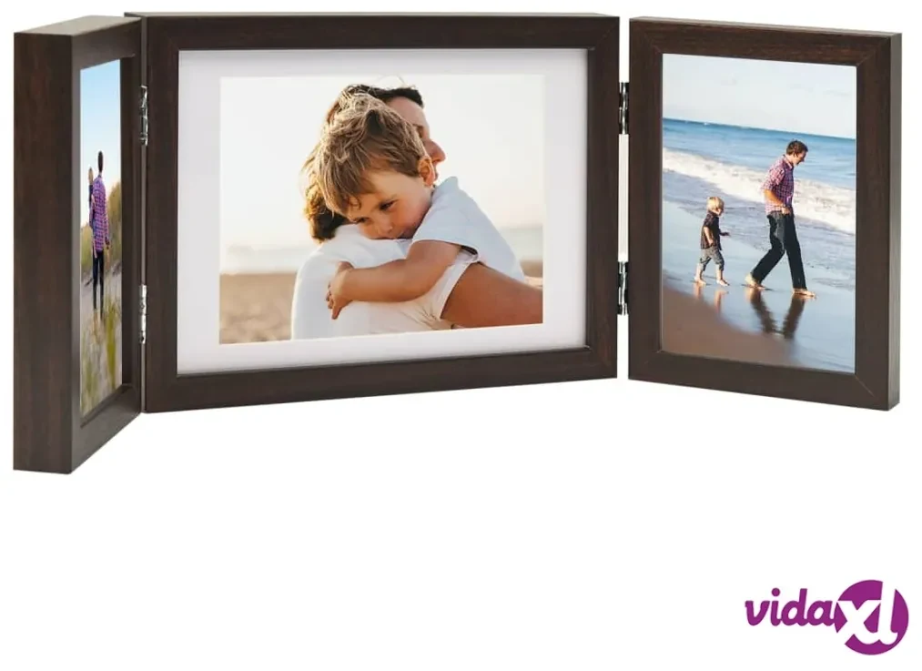 vidaXL Cornici Foto Collage 10 pz per Tavolo Oro 13x18 cm in MDF