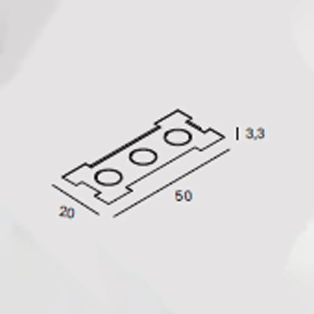 Plafoniera Contemporanea Atene Metallo Grigio Perla 3 Luci Gx53