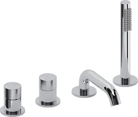 Rubinetto per vasca getto laminare cristallino Loop k cromo spazzolato