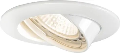 Faretto da incasso rotondo bianco orientabile con anello di riempimento - Edu
