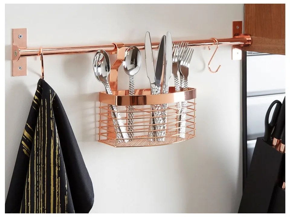 Barra da parete in ferro in oro rosa Sorello - Premier Housewares