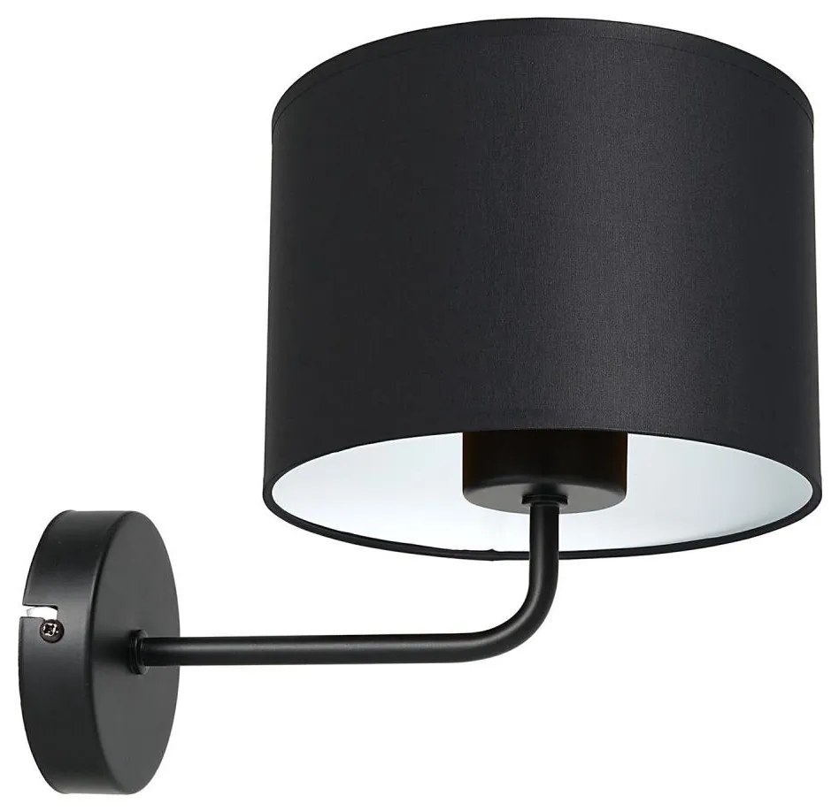 Lampada da parete ARDEN 1xE27/60W/230V nero/bianco