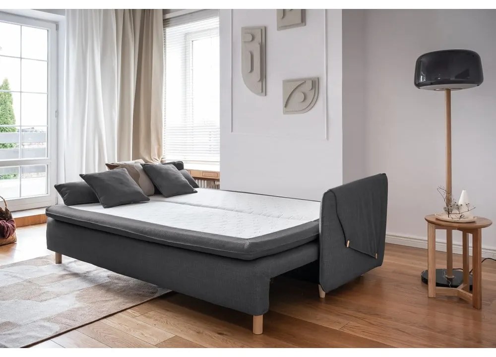 Divano letto grigio scuro 207 cm Simon - Miuform
