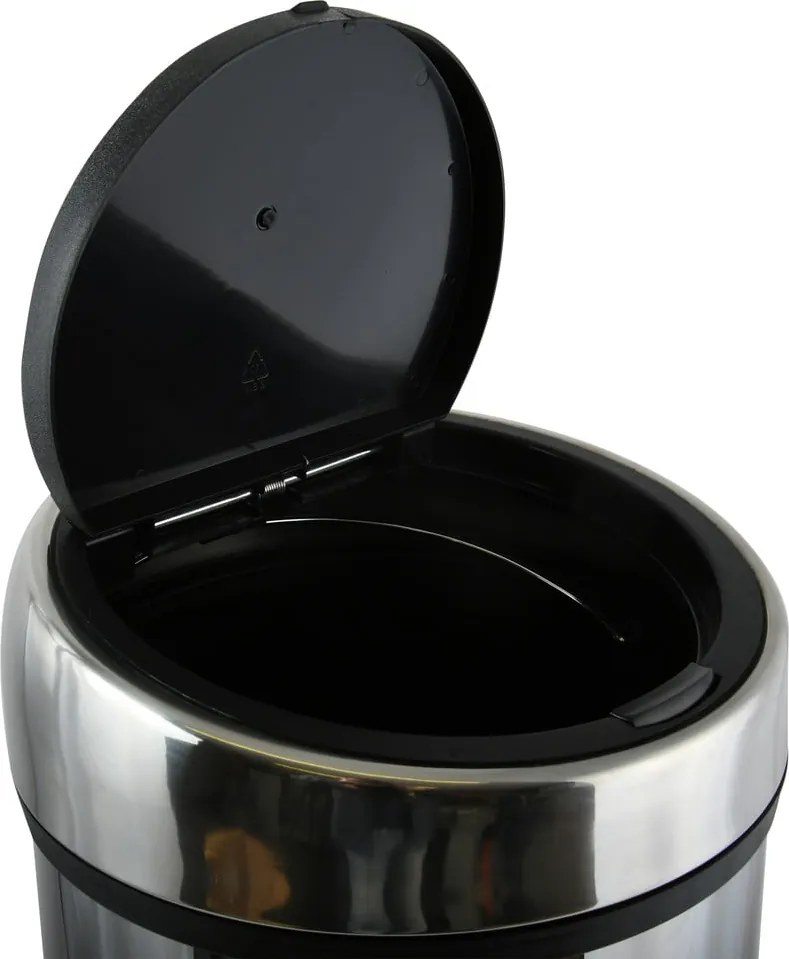 Cestino per la spazzatura color argento lucido in acciaio touch 30 l – MSV