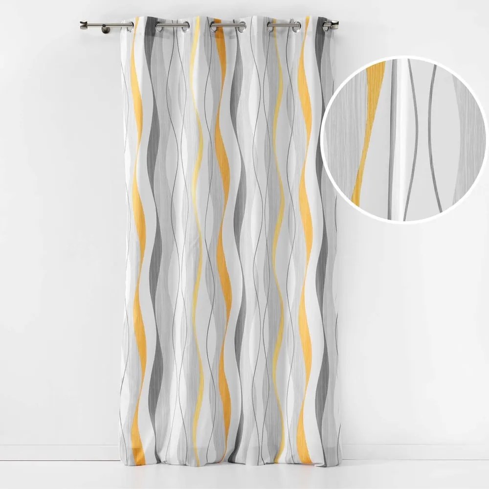 Tenda gialla e bianca 140x260 cm Ondulys – douceur d'intérieur
