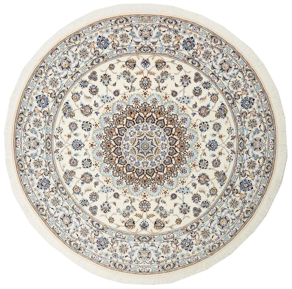 Nain Tappeto persiano 200x200 Beige (Iran) Annodato A Mano