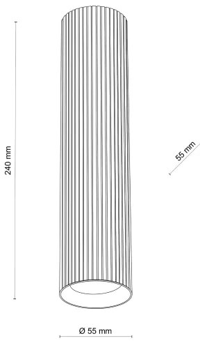 Faretto TUNE L 1xGU10/10W/230V 24 cm marrone
