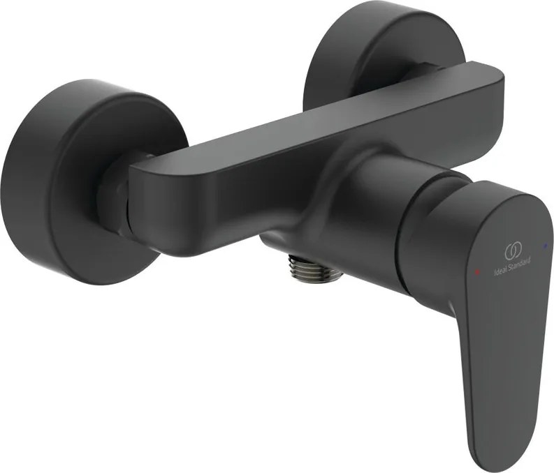 Rubinetto per doccia monocomando Cerafine O nero opaco IDEAL STANDARD con raccordi ad S orientabili