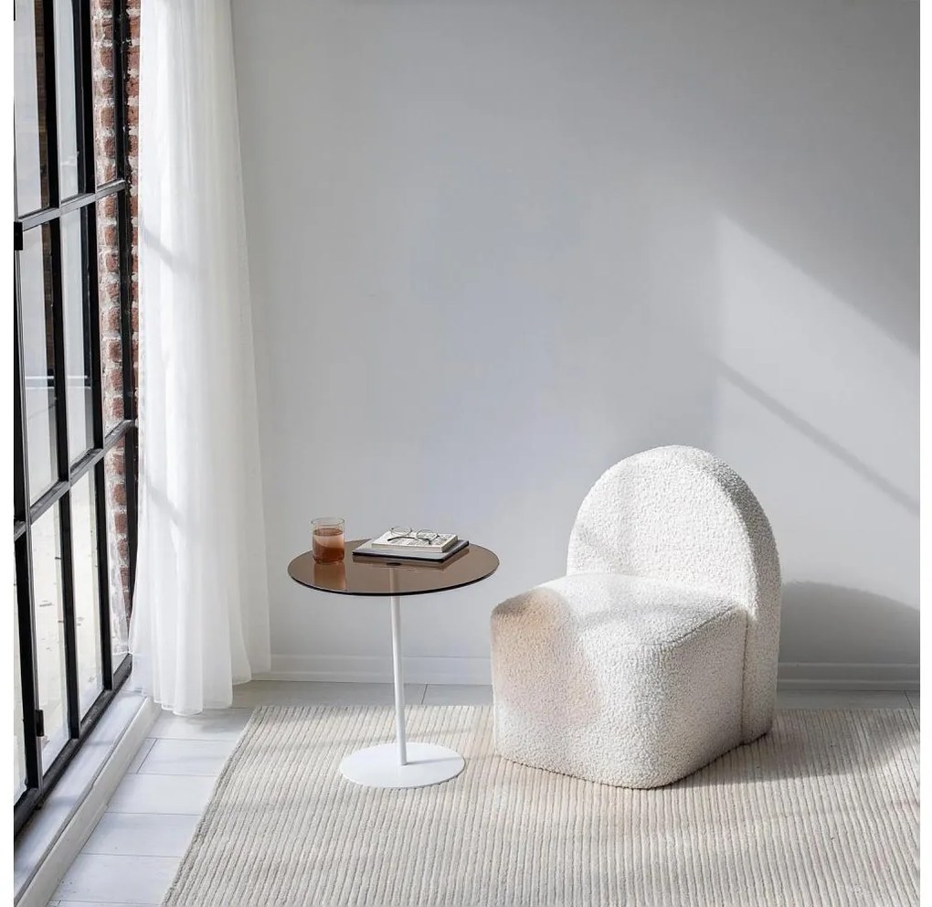 Tavolino CHILL 50x50 cm bianco/bronzo