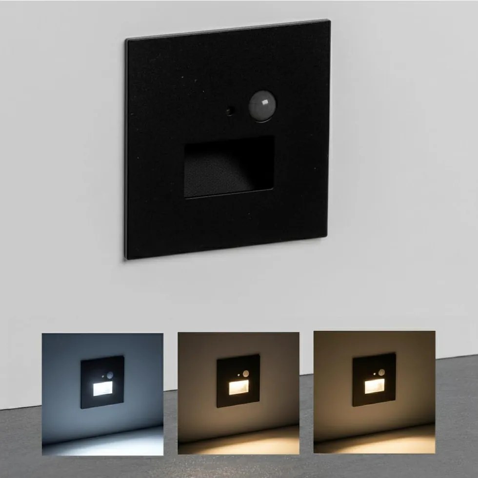 Brilagi LED lampada per scale con sensore JACK LED/3W/230V 3000/4000/6500K nero