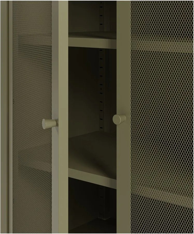 Armadietto verde in metallo 70x100x40 cm Fayna – Marckeric