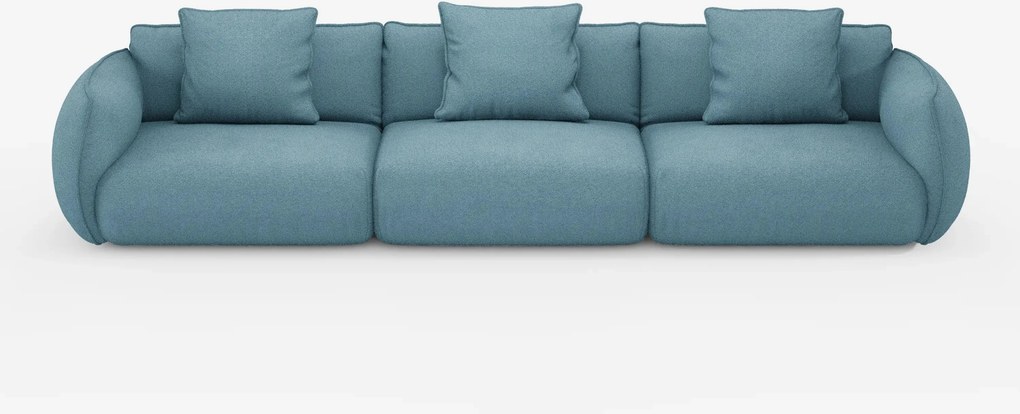 Nimbus divano modulare a 3 sedute componibile in morbido tessuto smacchiabile effetto cotone T33
