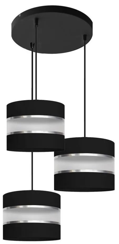 Lampadario su filo HELEN 3xE27/15W/230V nero