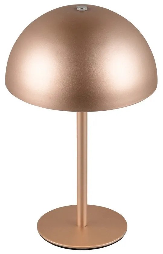 Lampada da tavolo LED color bronzo con paralume in metallo (altezza totale 21 cm) Munoz – Trio