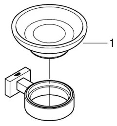 GROHE 40754001 - Portasapone ESSENTIALS CUBE cromo lucido