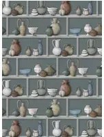 Osborne & Little Tapete Raku - Celadon/ Ivory/ Terracotta