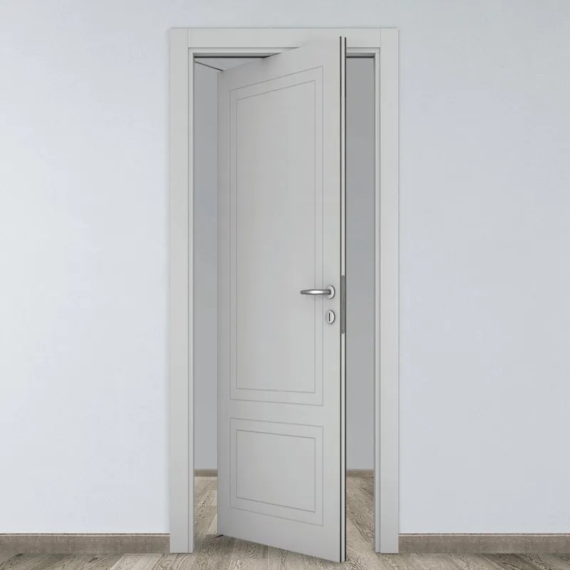 Porta tamburata rototraslante Nobel grigio L 70 x H 210 cm sinistra