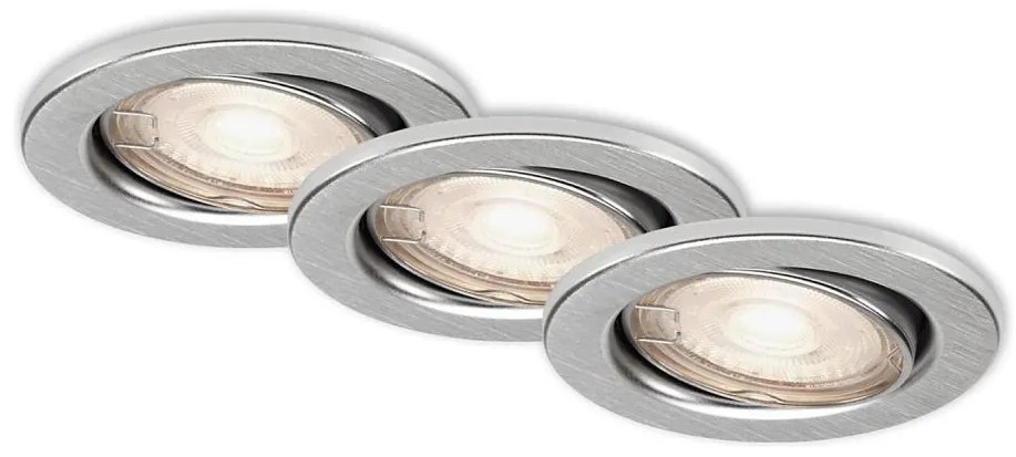 Briloner 7144-039-Set 3xLED Lampada da incasso per bagno 1xGU10/4W/230V IP23