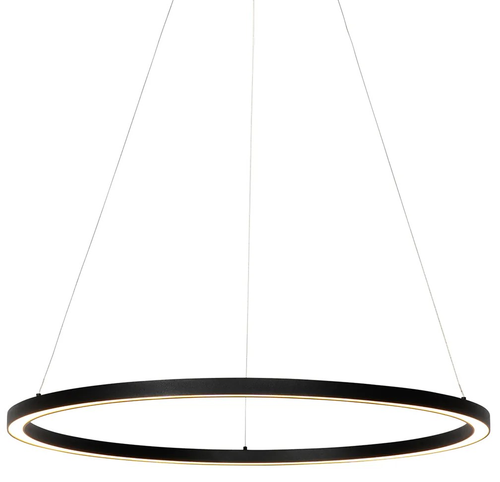 Lampada a sospensione nera 80 cm con LED a 3 livelli di dimmerazione - Girello