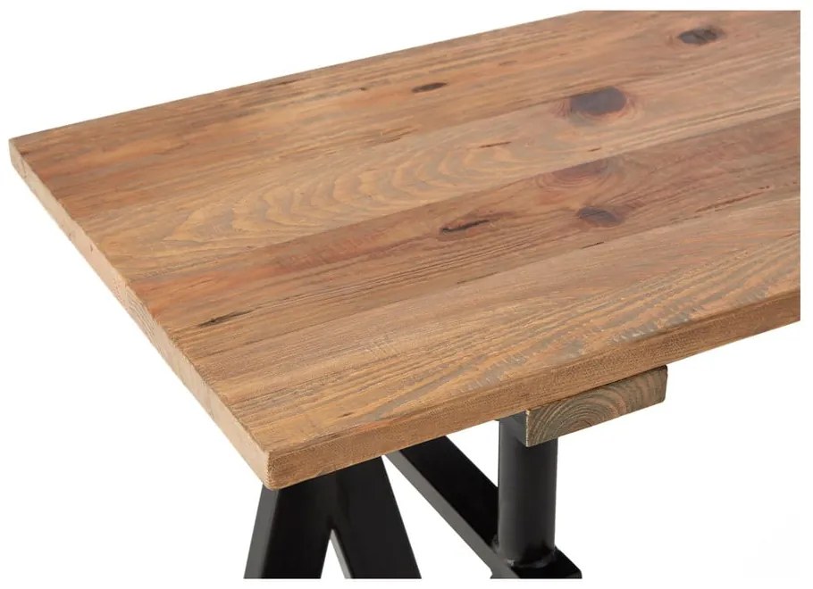 Consolle con piano in legno di pino di colore naturale 45x130 cm Hampstead - Premier Housewares