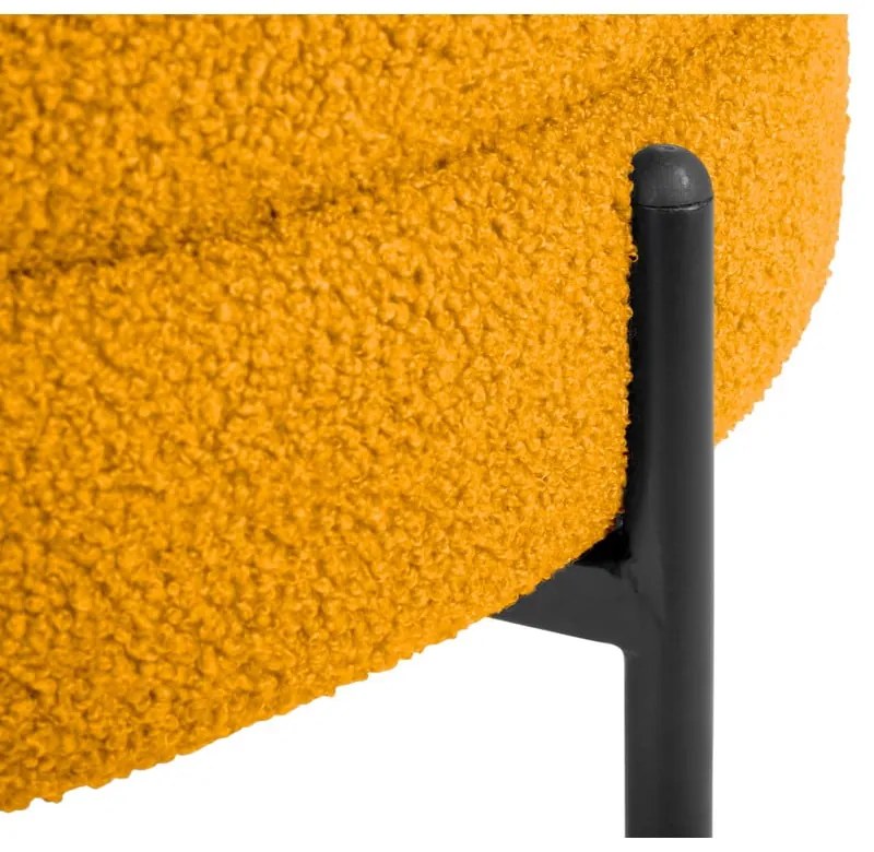 Poltrona giallo ocra in tessuto bouclé Noble - Leitmotiv