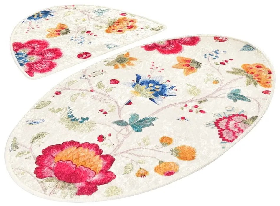 Tappetini da bagno marrone chiaro in set di 2 pezzi 60x100 cm Arya - Foutastic