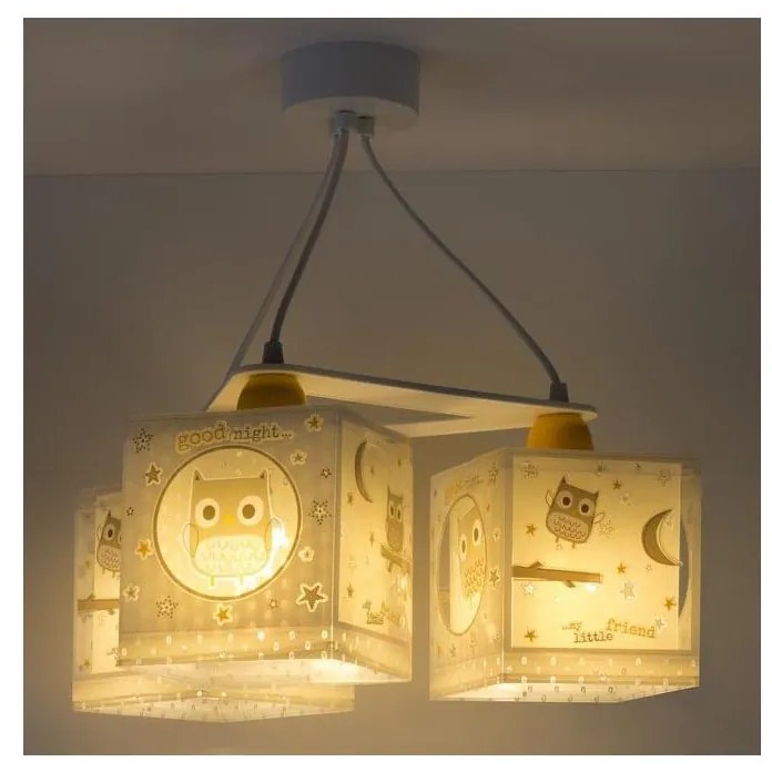 Dalber D-63394 - Lampadario per bambini GOOD NIGHT 3xE27/60W/230V