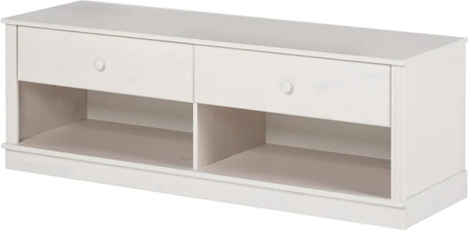 Mobile TV bianco in legno di pino 137x47 cm Anita - Støraa