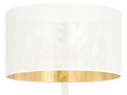 Piantana Contemporaneo Indra Acciaio Nero Bianco 1 Luce E27 Ip20
