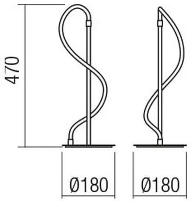 Redo 01-2529 - Lampada da tavolo LED dimmerabile CORRAL LED/12W/230V oro