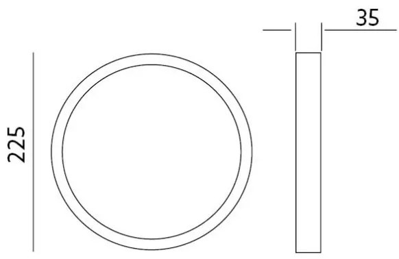 Plafoniera LED SIGARO CIRCLE LED/24W/230V 4000K IP40