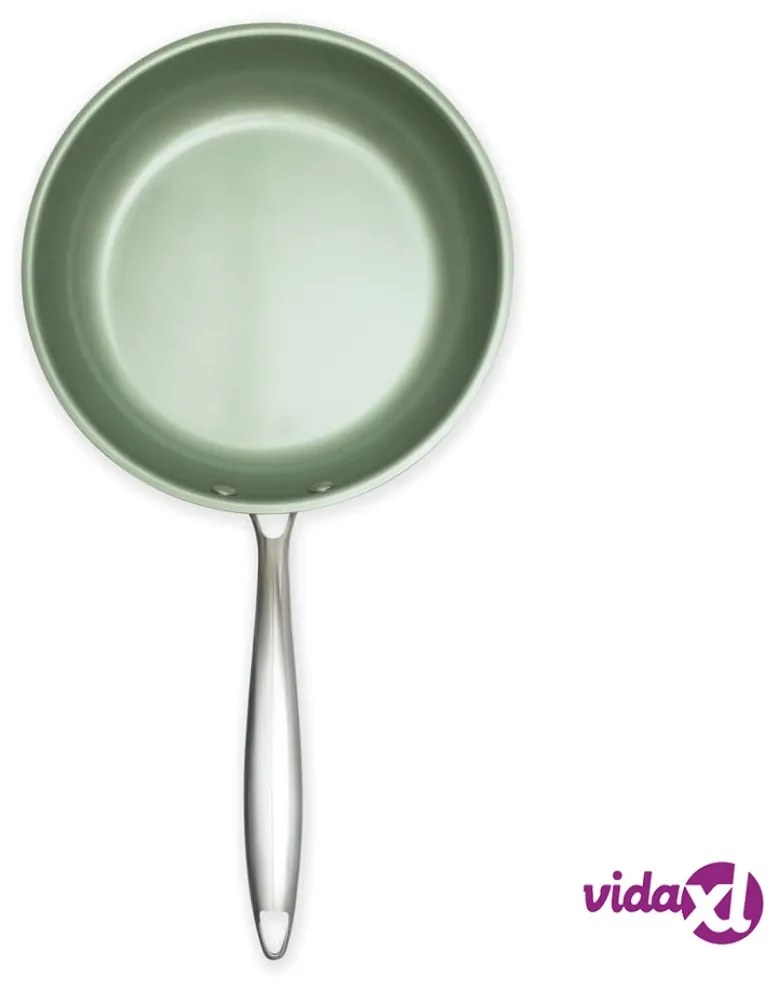 Just Vegan Padella ECO CeraVegan 24 cm in Acciaio Inossidabile Verde