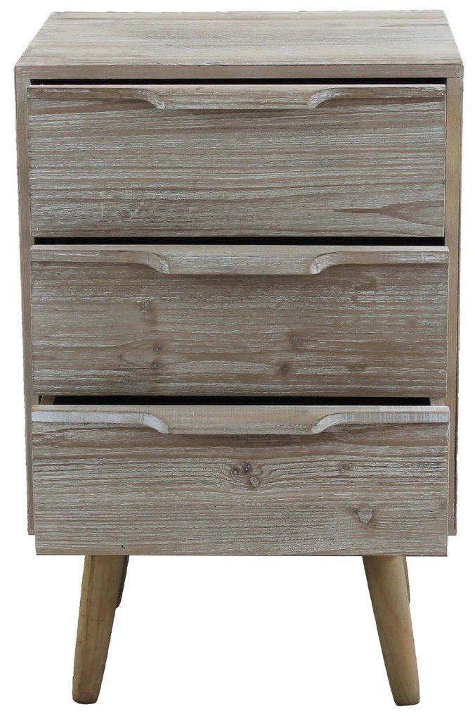 ANGELINE - mobiletto 5 cassetti in paulownia e mdf industrial