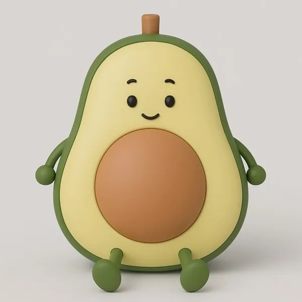 Lampada notturna ricaricabile a intensità regolabile per bambini AVOCADO LED/1W/5V 1200 mAh