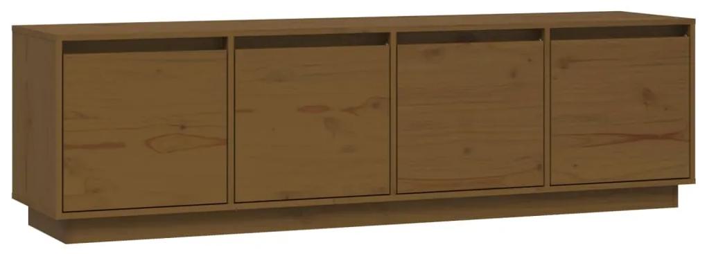 Mobile porta tv miele 156x37x45 cm in legno massello di pino