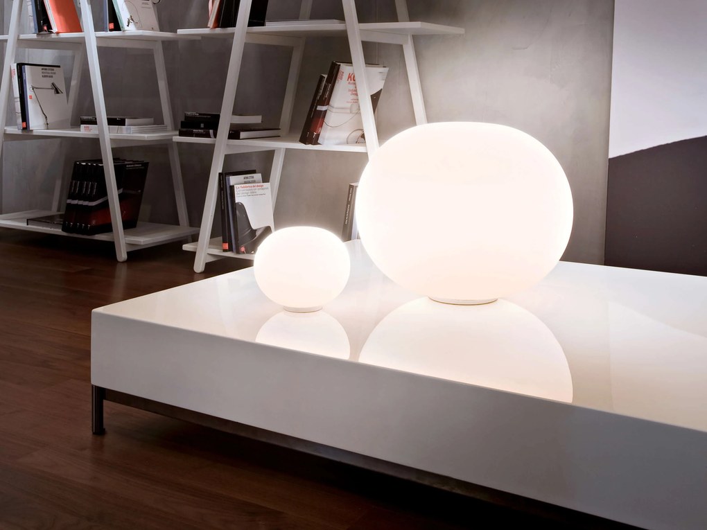 Flos Glo-ball Basic Zero Dimmer Lampada da tavolo 19 cm a luce diffusa regolabile Bianco