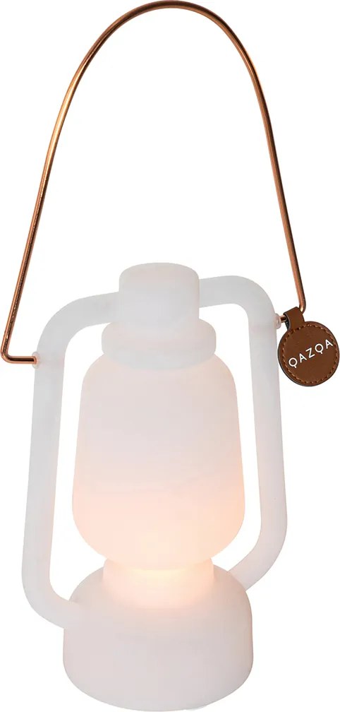 Lampada da tavolo ricaricabile 22 cm IP44 bianca - STORM Mini