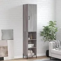 Credenza Grigio Sonoma 34,5x34x180 cm in Legno Multistrato 3198991