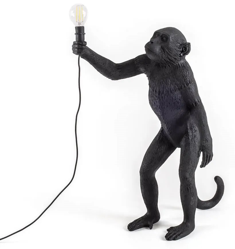 Seletti - Monkey Standing Lampada da Esterno da Tavolo Nero Seletti