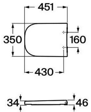 Roca A80147200B - Sedile WC con chiusura rallentata SoftClose GAP Supralit/bianco