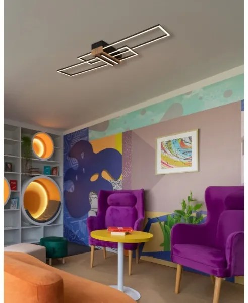 Globo 67208-40N - Plafoniera LED DAKARI LED/40W/230V 3000K 25x100 cm nero