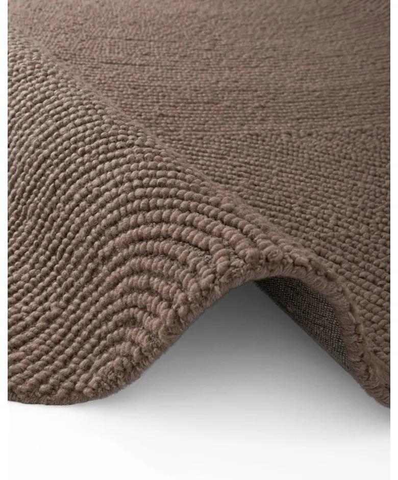 Tappeto rotondo grigio tortora in lana tessuto a mano ø 120 cm Eleni Taupe – Hanse Home
