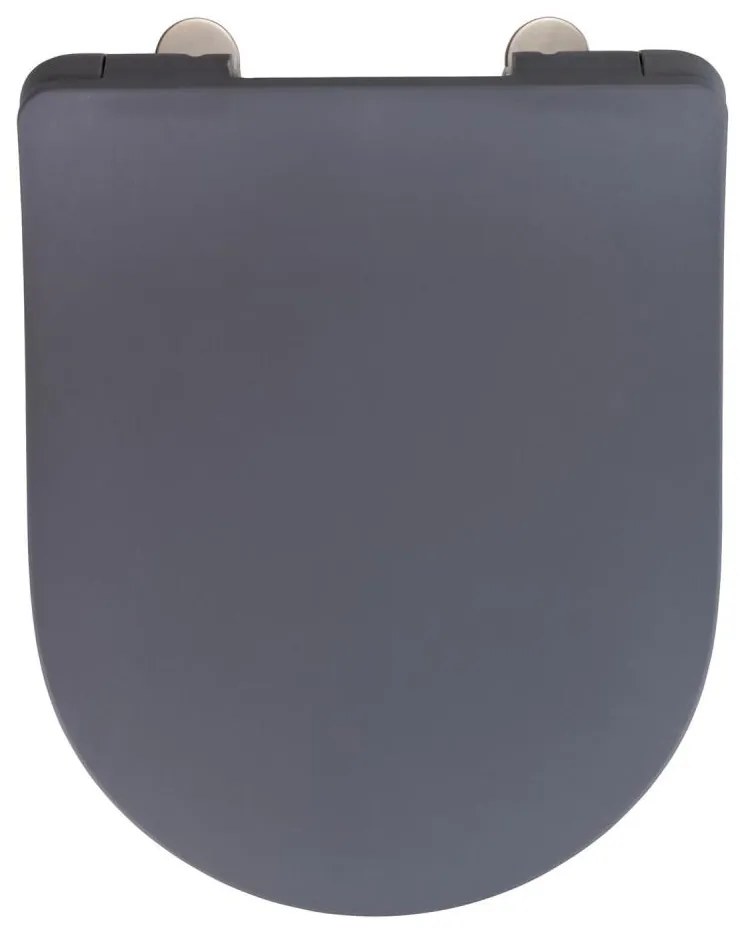WENKO 23828100-WC sedile WC SEDILO 45,2x36,2 cm grigio/argento