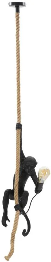 Lampadario Scimmia Nera Ø 27x32x60 cm