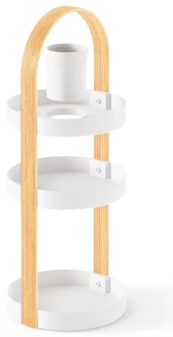 Organizer da bagno in legno in colore bianco e naturale Bellwood - Umbra