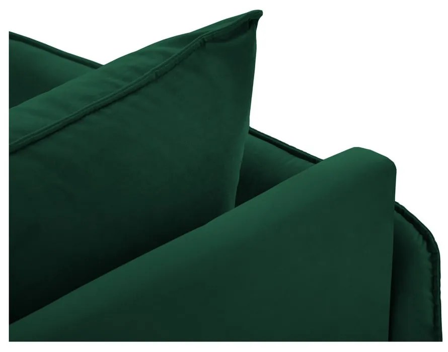 Poltrona lounge in velluto verde scuro (angolo sinistro) Vienna - Cosmopolitan Design