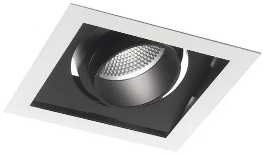 Incasso led apollo nero in alluminio 45w 4500lm 4000k orientabile 1...