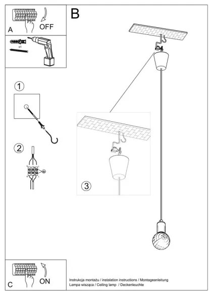 Lampadario su filo DIEGO 1xE27/60W/230V verde